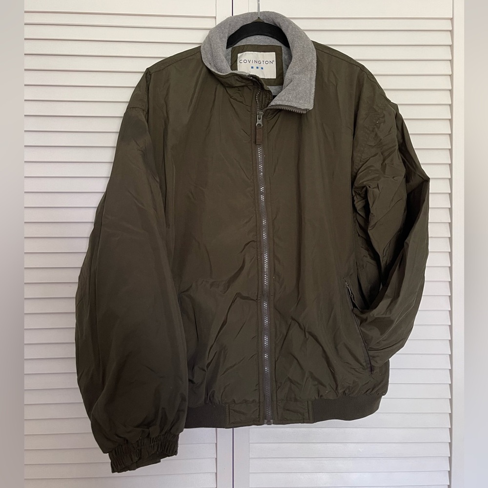Olive green bomber jacket